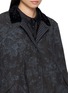  - AODRESS - Reversible Floral Jacquard Short Collar Coat