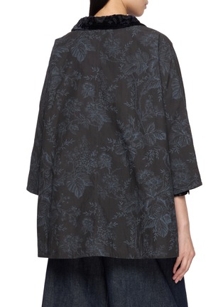 背面 - 点击放大 - AODRESS - Reversible Floral Jacquard Short Collar Coat
