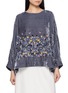 首图 - 点击放大 - AODRESS - Niwa Floral Embroidered Velvet Blouse