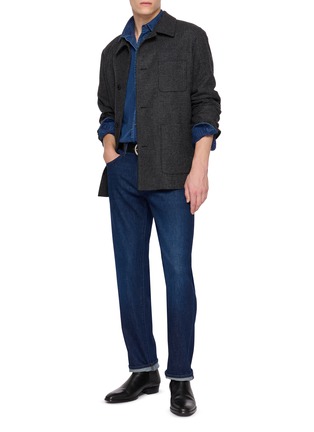 模特儿示范图 - 点击放大 - BARMAS - Straight Leg Cotton Denim Jeans