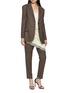 模特儿示范图 - 点击放大 - F.IT - Pleated Tapered Check Pants