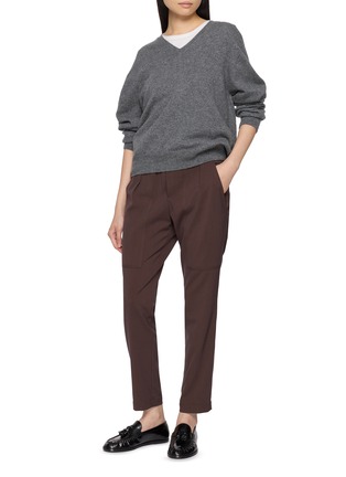 模特儿示范图 - 点击放大 - F.IT - Pleated Tapered Pants