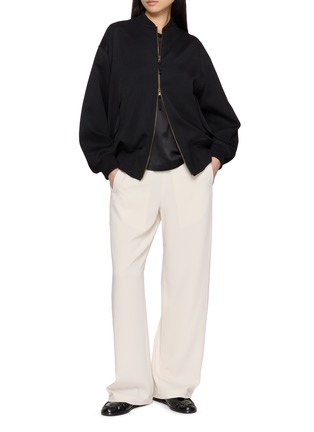模特儿示范图 - 点击放大 - F.IT - Relaxed Zip Up Bomber Jacket