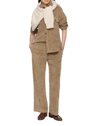 模特儿示范图 - 点击放大 - F.IT - Elasticated Corduroy Pants