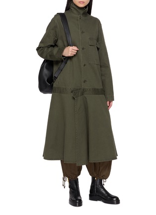 模特儿示范图 - 点击放大 - Y'S - Flared Hem Blouson Dress