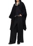 模特儿示范图 - 点击放大 - Y'S - Utility Pocket Collarless Dolman Coat