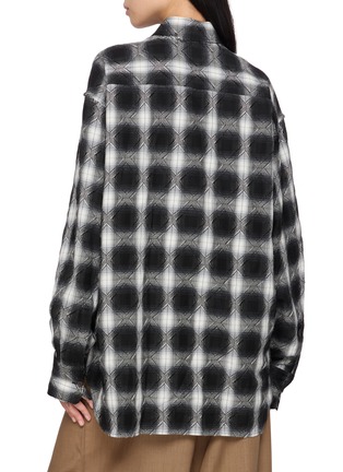 背面 - 点击放大 - Y'S - Geometric Plaid Stand Collar Shirt