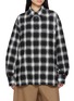 首图 - 点击放大 - Y'S - Geometric Plaid Stand Collar Shirt