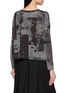背面 - 点击放大 - Y'S - Long Sleeve Abstract Graphic Round Neck T-Shirt