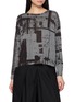 首图 - 点击放大 - Y'S - Long Sleeve Abstract Graphic Round Neck T-Shirt