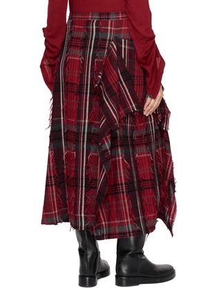 背面 - 点击放大 - Y'S - Draped Tartan Midi Skirt