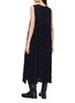 背面 - 点击放大 - Y'S - Sleeveless Frayed Chequered Knit Maxi Dress