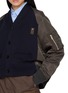  - SACAI - 拼接 V 领假两件针织开衫
