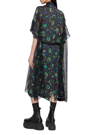 背面 - 点击放大 - SACAI - Floral Print Contrast Panel Dress