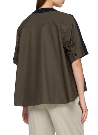 背面 - 点击放大 - SACAI - Hybrid Cotton Knit Top