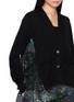  - SACAI - 花卉拼接针织开衫