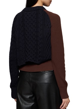 背面 - 点击放大 - SACAI - 拼接麻花针织衫