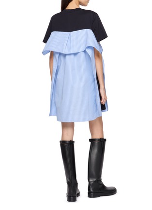 背面 - 点击放大 - SACAI - Hybrid Poplin Jersey Long T-shirt