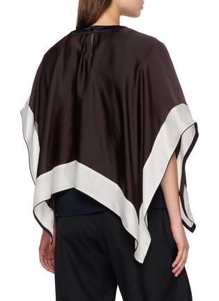 背面 - 点击放大 - SACAI - Short Sleeve Contrast Trim Satin Cotton Jersey Top