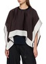 首图 - 点击放大 - SACAI - Short Sleeve Contrast Trim Satin Cotton Jersey Top