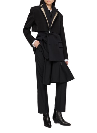 模特儿示范图 - 点击放大 - SACAI - Hybrid Double Faced Tailored Jacket