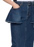  - SACAI - 层次荷叶牛仔中长半身裙