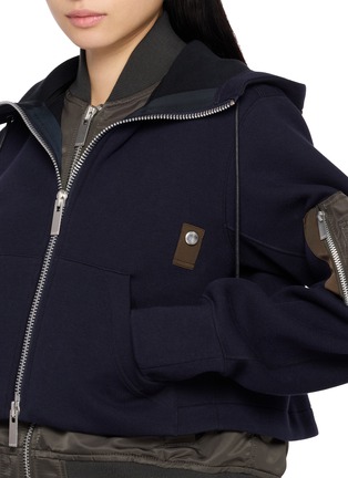  - SACAI - 双层拼接连帽短款外套