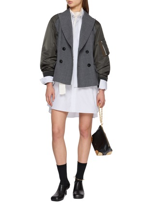 模特儿示范图 - 点击放大 - SACAI - 西服拼接夹克