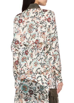 背面 - 点击放大 - SACAI - Floral Print Layered Shirt