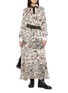 模特儿示范图 - 点击放大 - SACAI - Floral Print Layered Shirt