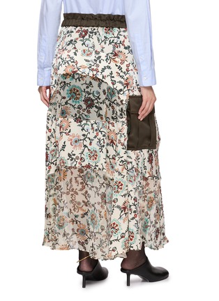 背面 - 点击放大 - SACAI - Floral Patchwork Maxi Skirt