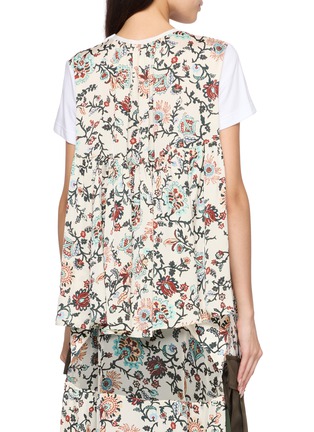 背面 - 点击放大 - SACAI - Hybrid Floral Print Jersey T-shirt