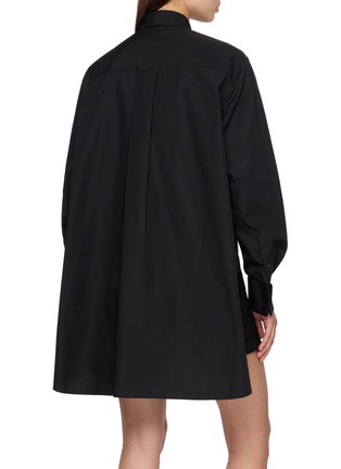 背面 - 点击放大 - SACAI - Long Sleeve Asymmetric Hem Poplin Dress
