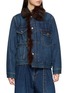 SACAI 毛绒拼接牛仔夹克