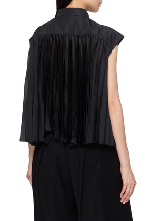 背面 - 点击放大 - SACAI - Pleated Back Taffeta Satin Shirt