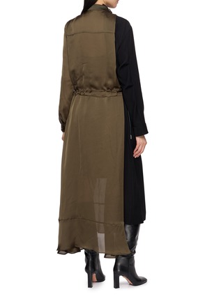背面 - 点击放大 - SACAI - Hybrid Crepe Back Satin Maxi Dress