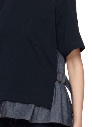  - SACAI - 假两件拼接短袖 T 恤