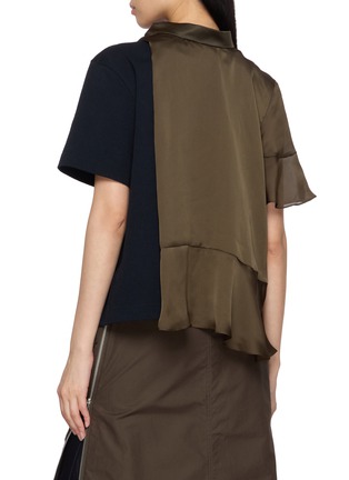 背面 - 点击放大 - SACAI - Short Sleeve Satin Jersey Blouse