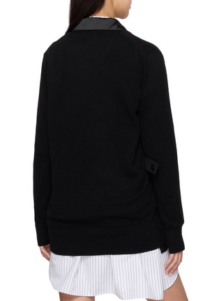 背面 - 点击放大 - SACAI - Layered Tailored Blazer Wool Knit Cardigan