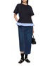 模特儿示范图 - 点击放大 - SACAI - Hybrid Shirt T-Shirt