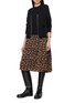 模特儿示范图 - 点击放大 - SACAI - Leopard Back Knit Cardigan