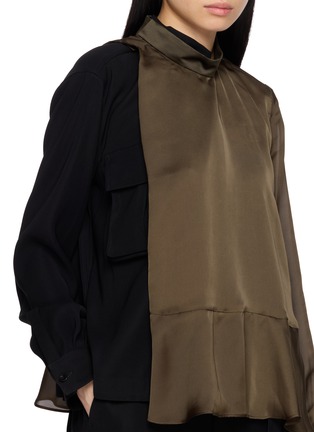  - SACAI - Long Sleeve Satin Blouse