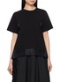 首图 - 点击放大 - SACAI - Hybrid Pleated Satin Back T-Shirt