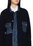  - SACAI - 牛仔拼接针织开衫
