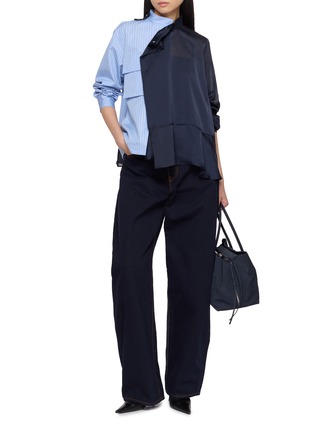 模特儿示范图 - 点击放大 - SACAI - 解构拼接长袖衬衫