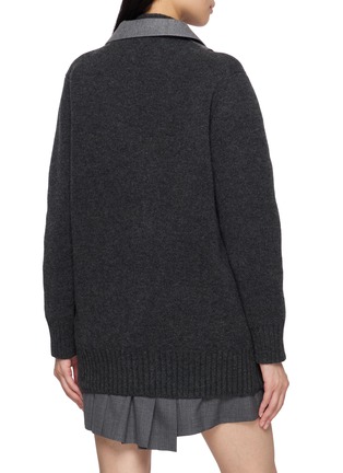 背面 - 点击放大 - SACAI - Hybrid Wool Flannel Knit Cardigan