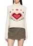 首图 - 点击放大 - CASA POMA - Heart Knit Mini Poncho