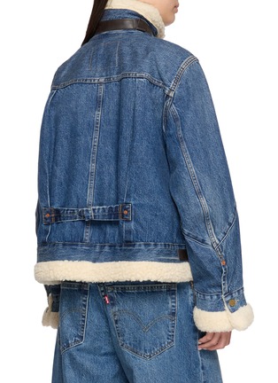 背面 - 点击放大 - SACAI - X Levi's Leather Patch Faux Fur Trim Denim Jacket