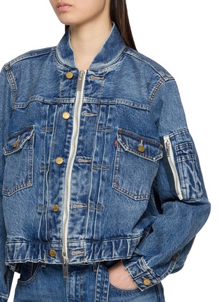  - SACAI - X Levi's Zip-Up Elasticated Hem Denim Jacket