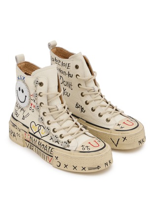 细节 - 点击放大 - NAN-KU COUTURE - Embellished High Top Women's Sneakers